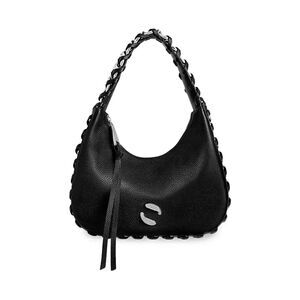 NEW $378 Rebecca Minkoff Whip Chain Hobo Bag & Card Case, Black Leather FIRM